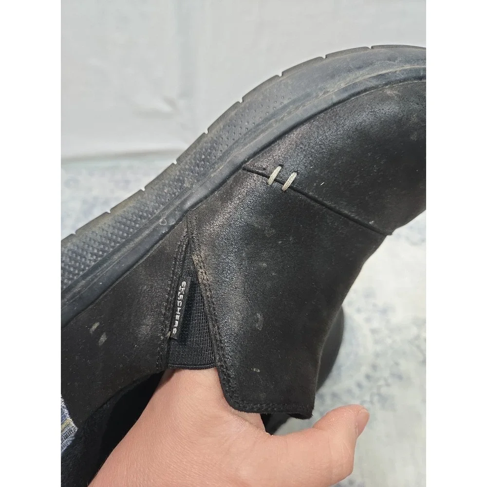 Skechers Hands Free Slip-ins BOBS Skipper Wave Stay Snug Women's 8.5 Black